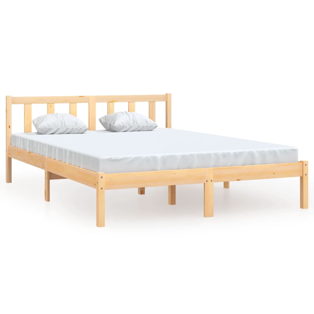 810082 vidaXL Bed Frame without Mattress Solid Wood 140x200 cm - Bargainia.com - 8720286671597 - 810082