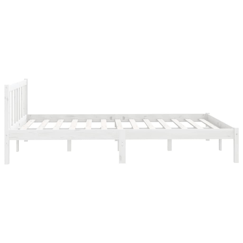 810083 vidaXL Bed Frame without Mattress White Solid Wood 140x200 cm - Bargainia.com - 8720286671603 - 810083