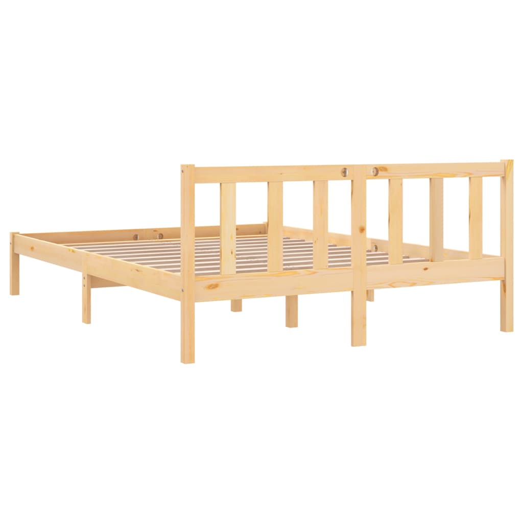 810092 vidaXL Bed Frame without Mattress Solid Wood 160x200 cm - Bargainia.com - 8720286671696 - 810092