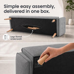 Canapé-lit double 3 places Mario Click Clack - Gris