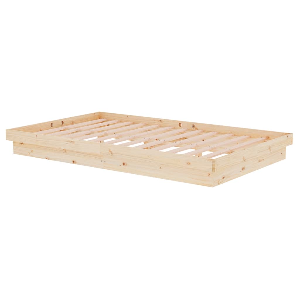 819902 vidaXL Bed Frame without Mattress Solid Wood 120x200 cm - Bargainia.com - 8720287066538 - 819902