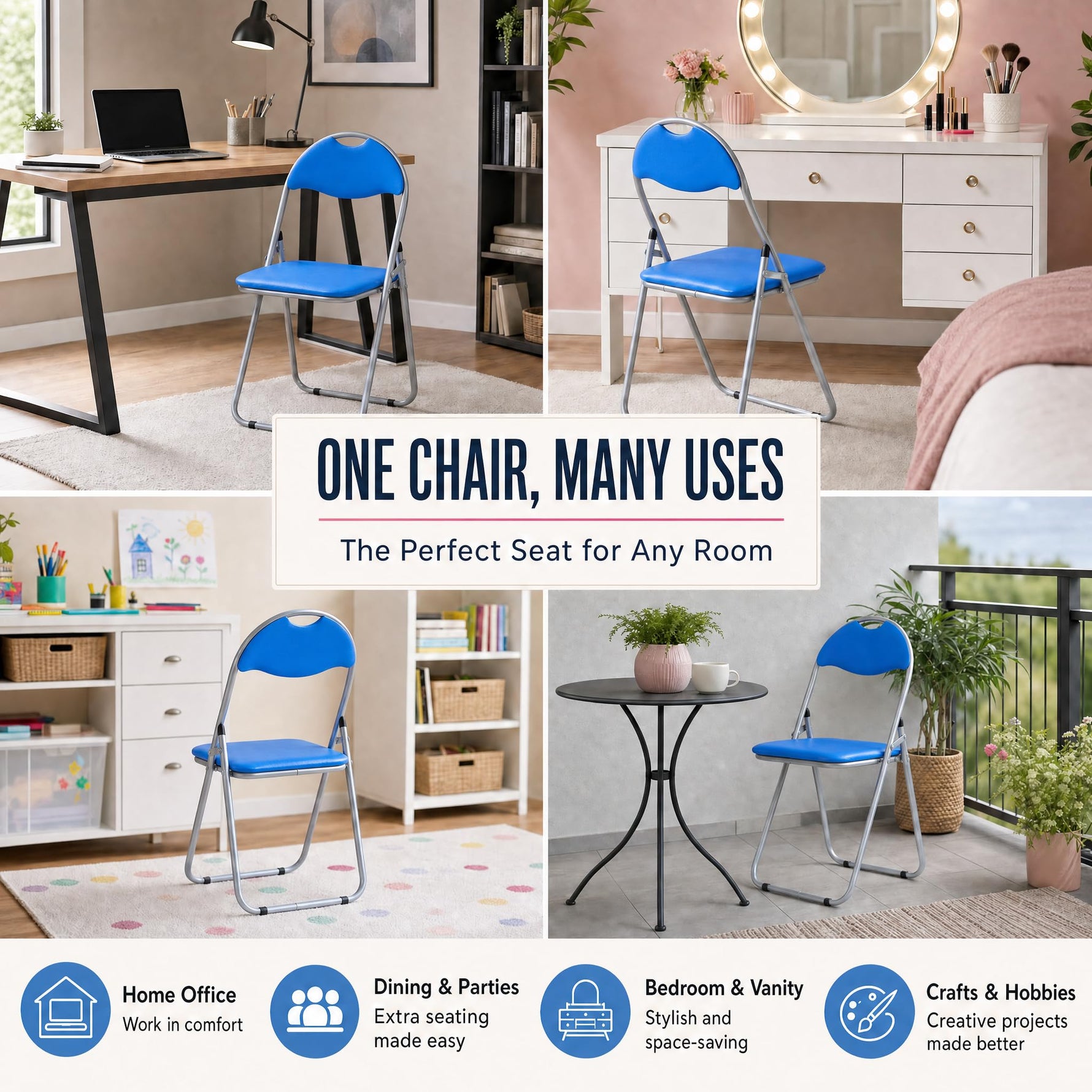 Bravich Candy Folding Chair - Blue