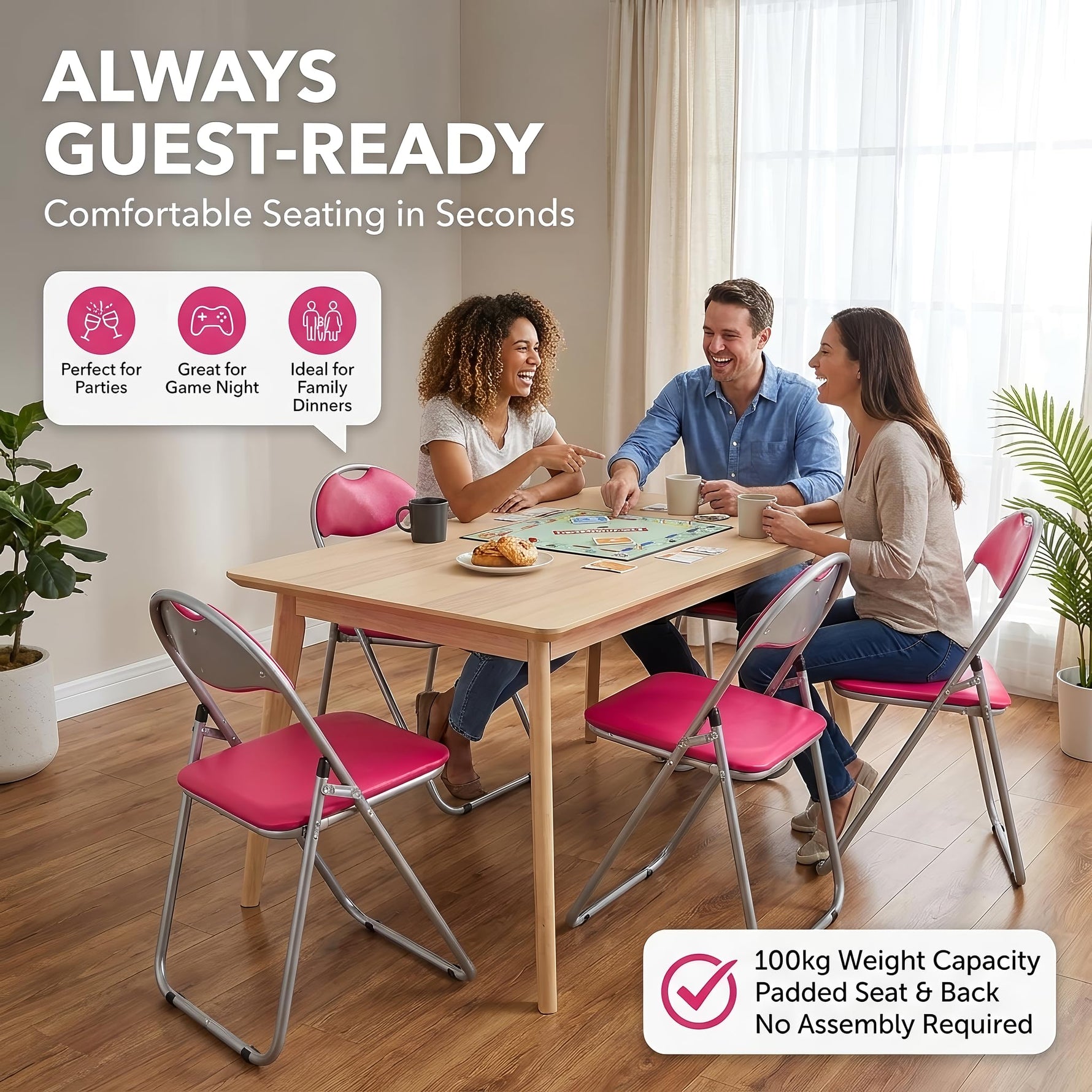 Bravich Candy Folding Chair - Pink