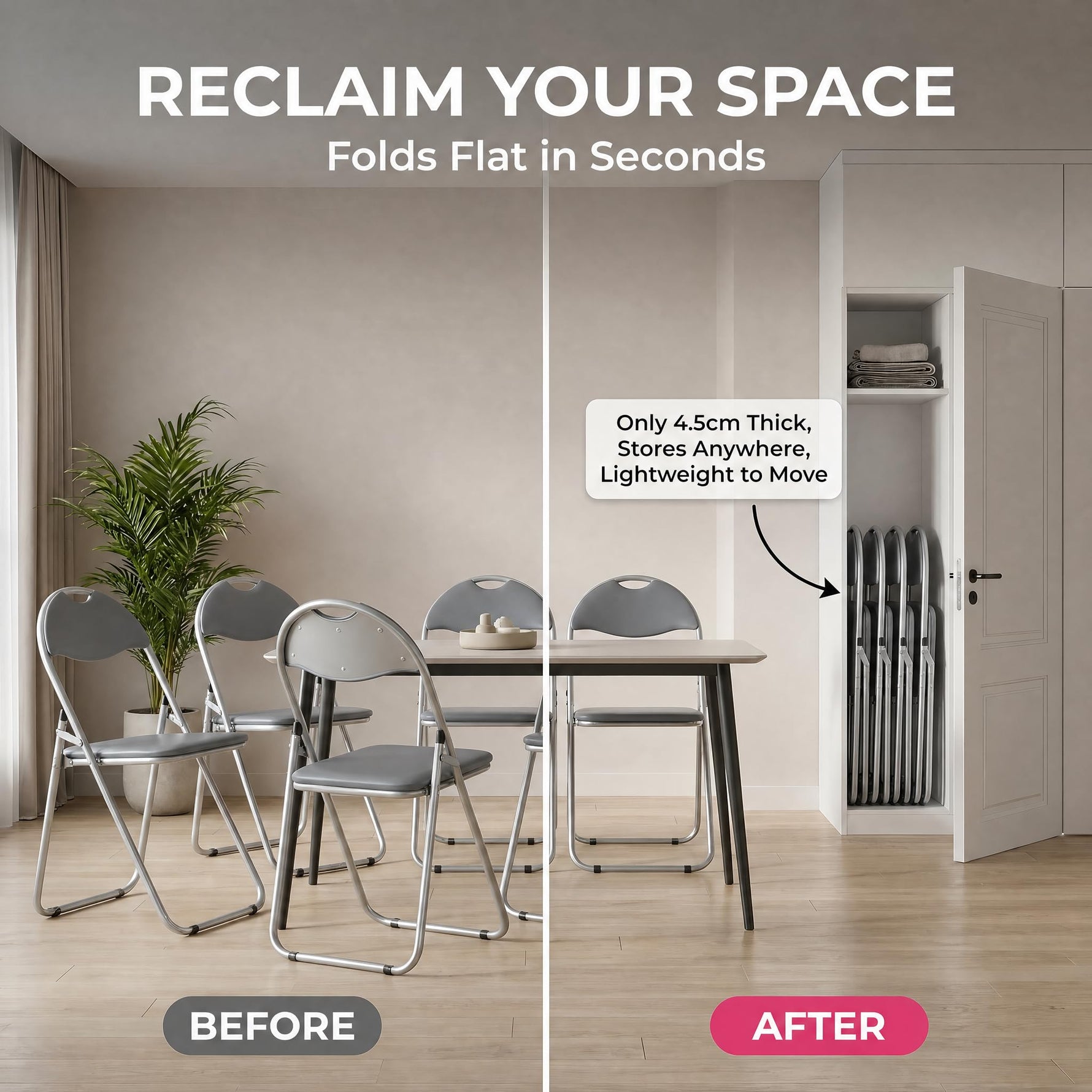 Bravich Candy Folding Chair - Grey
