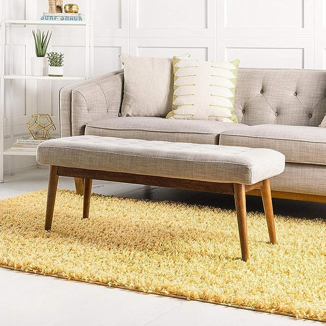 Gold Plain Shaggy Rug - California-Bargainia.com