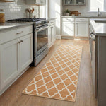 Texas Beige Trellis Stair Runner, Hessian Backed Hallway Carpet Runner, 60cm Wide, 9mm Low Pile, Custom Lengths