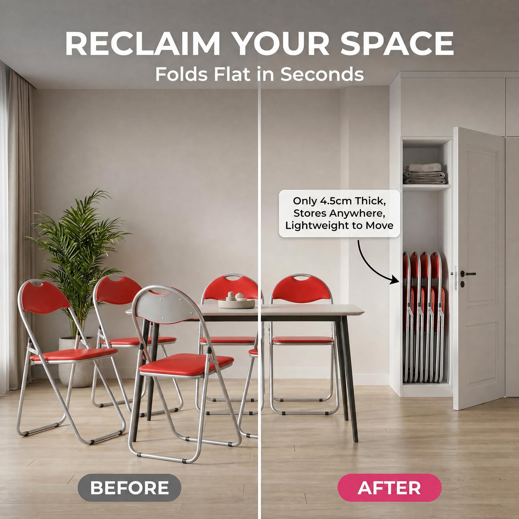 Bravich Candy Folding Chair - Red