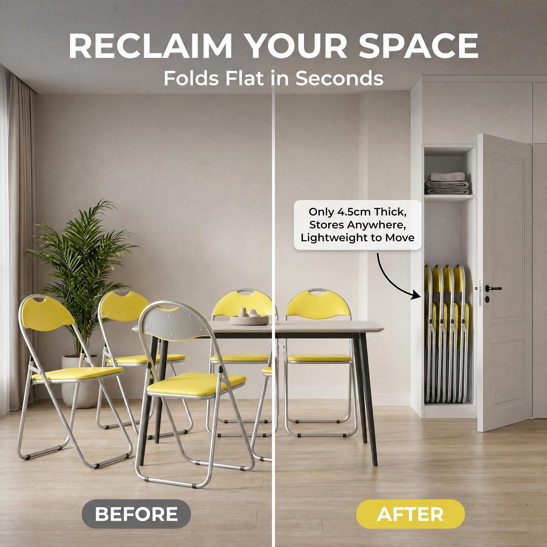 Bravich Candy Folding Chair - Yellow