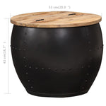 Coffee Table Round 53x43 cm Solid Mango Wood