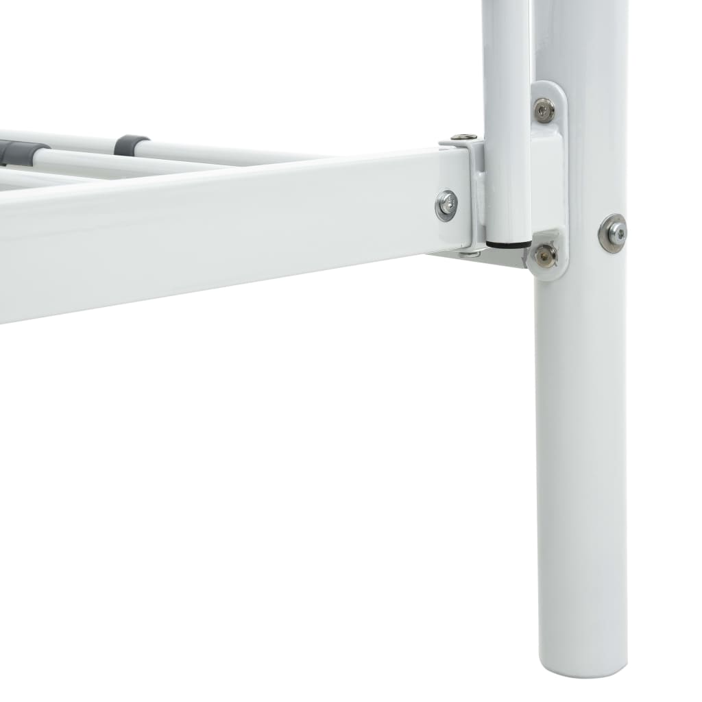 Bunk Bed without Mattress White Metal 90x200cm