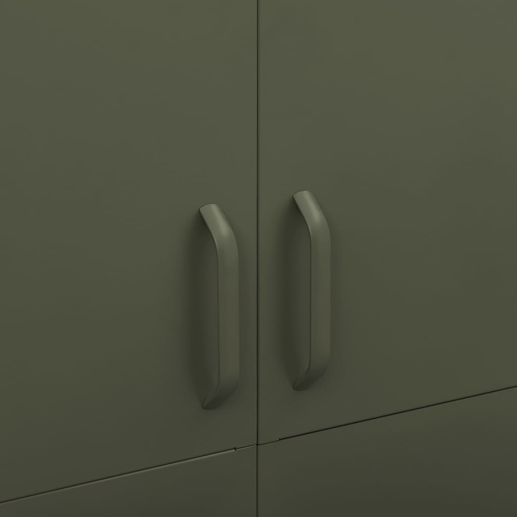 Wardrobe Olive Green 90x50x180 cm Steel