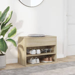Shoe Bench Sonoma Oak 60x30x45 cm Engineered Wood