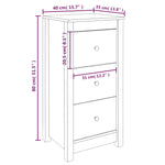 Sideboard White 40x35x80 cm Solid Wood Pine