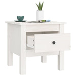 Side Tables 2 pcs White 40x40x39 cm Solid Wood Pine