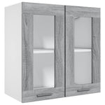 Hanging Glass Cabinet Lyon Grey Sonoma 60x31x60 cm Engineered Wood