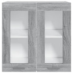 Hanging Glass Cabinet Lyon Grey Sonoma 60x31x60 cm Engineered Wood