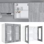 Hanging Glass Cabinet Lyon Grey Sonoma 60x31x60 cm Engineered Wood