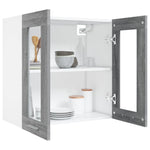 Hanging Glass Cabinet Lyon Grey Sonoma 60x31x60 cm Engineered Wood