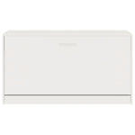 Shoe Bench High Gloss White 80x24x45 cm Engineered Wood