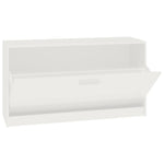 Shoe Bench High Gloss White 80x24x45 cm Engineered Wood