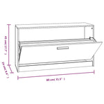Shoe Bench High Gloss White 80x24x45 cm Engineered Wood