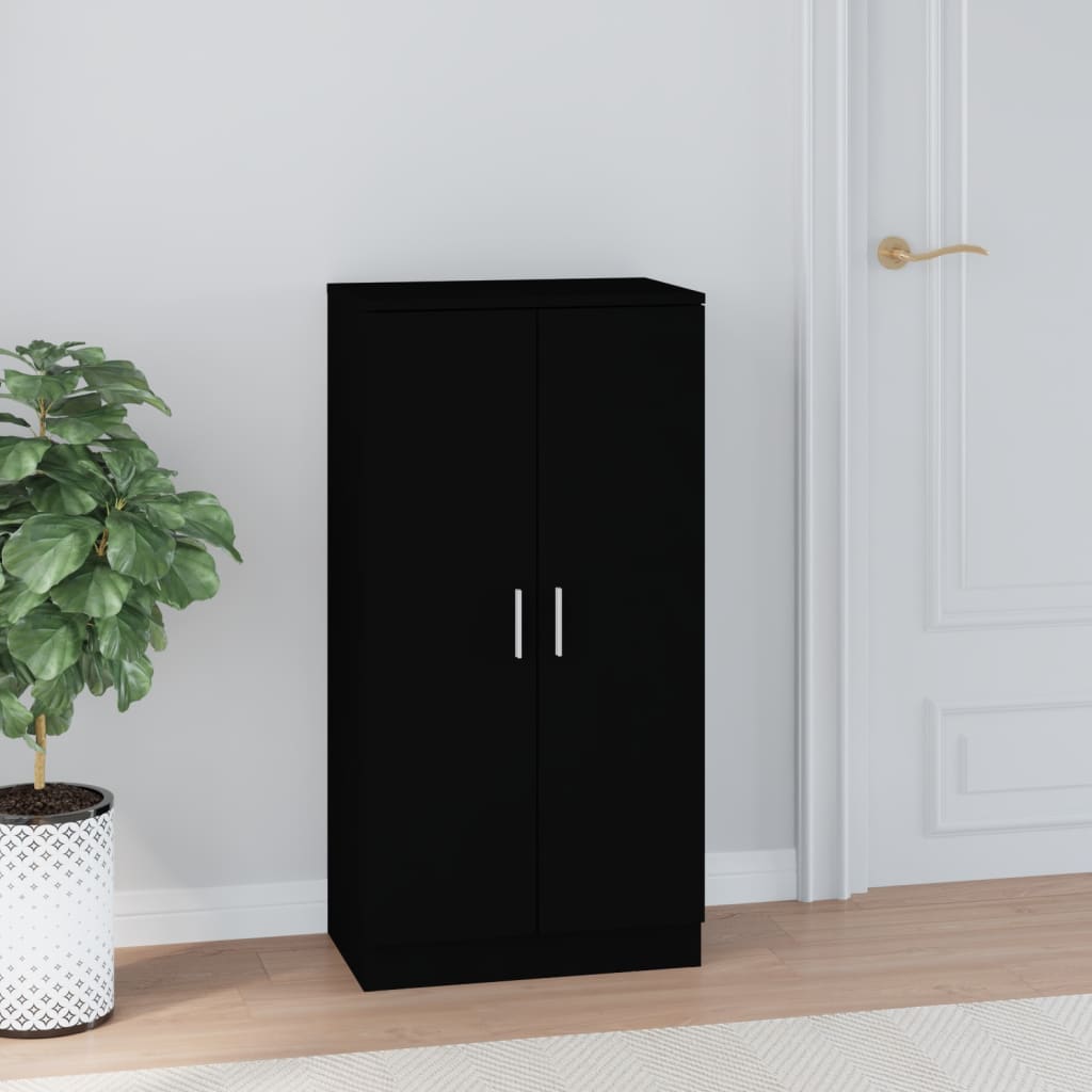 Shoe Cabinet Black 55x35x108 cm Engineered wood