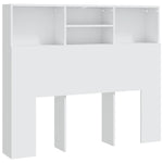 Headboard Cabinet White 120x19x103.5 cm