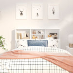 Headboard Cabinet White 120x19x103.5 cm