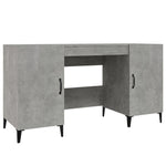 Desk Concrete Grey 140x50x75 cm Engineered Wood