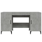 Desk Concrete Grey 140x50x75 cm Engineered Wood