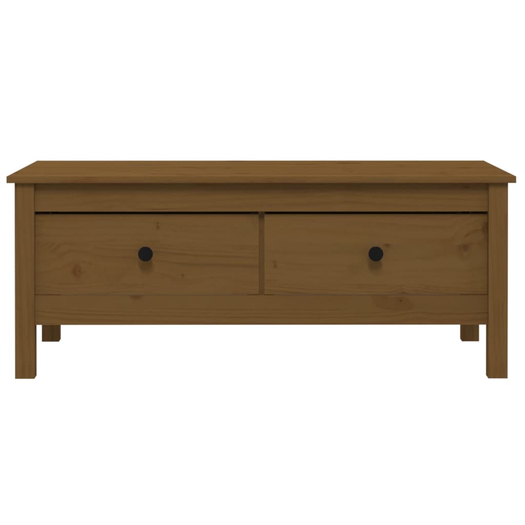 Coffee Table Honey Brown 100x50x40 cm Solid Wood Pine