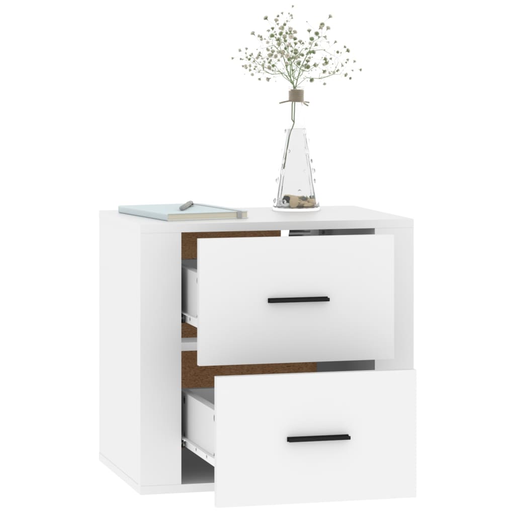 Wall-mounted Bedside Cabinet White 50x36x47 cm