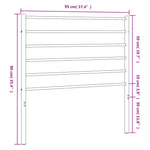 Metal Headboard Black 90 cm