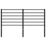 Metal Headboard Black 135 cm