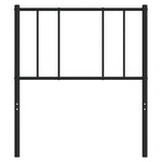 Metal Headboard Black 90 cm