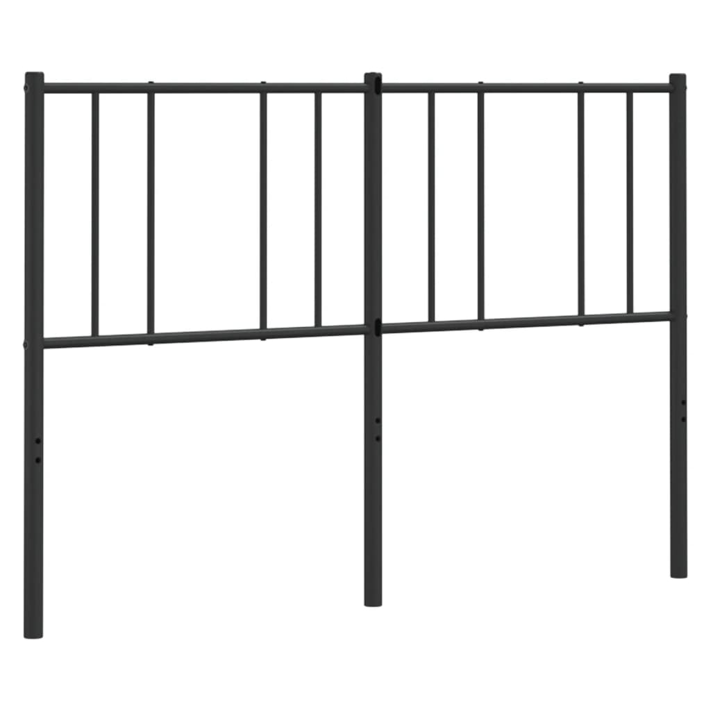 Metal Headboard Black 135 cm