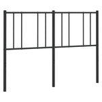 Metal Headboard Black 135 cm