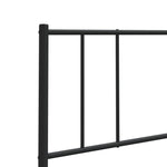 Metal Headboard Black 135 cm