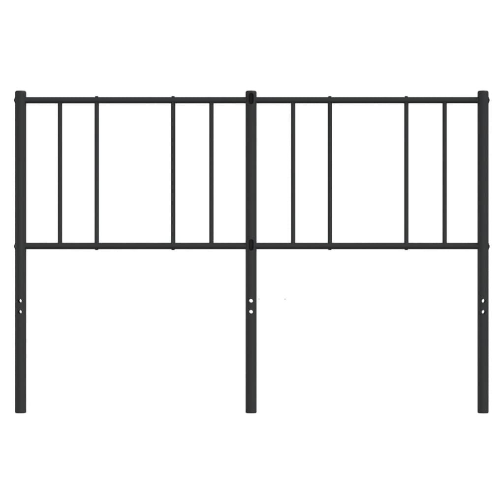 Metal Headboard Black 150 cm