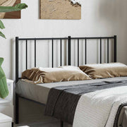 Metal Headboard Black 160 cm