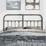 Metal Headboard Black 135 cm