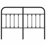 Metal Headboard Black 135 cm