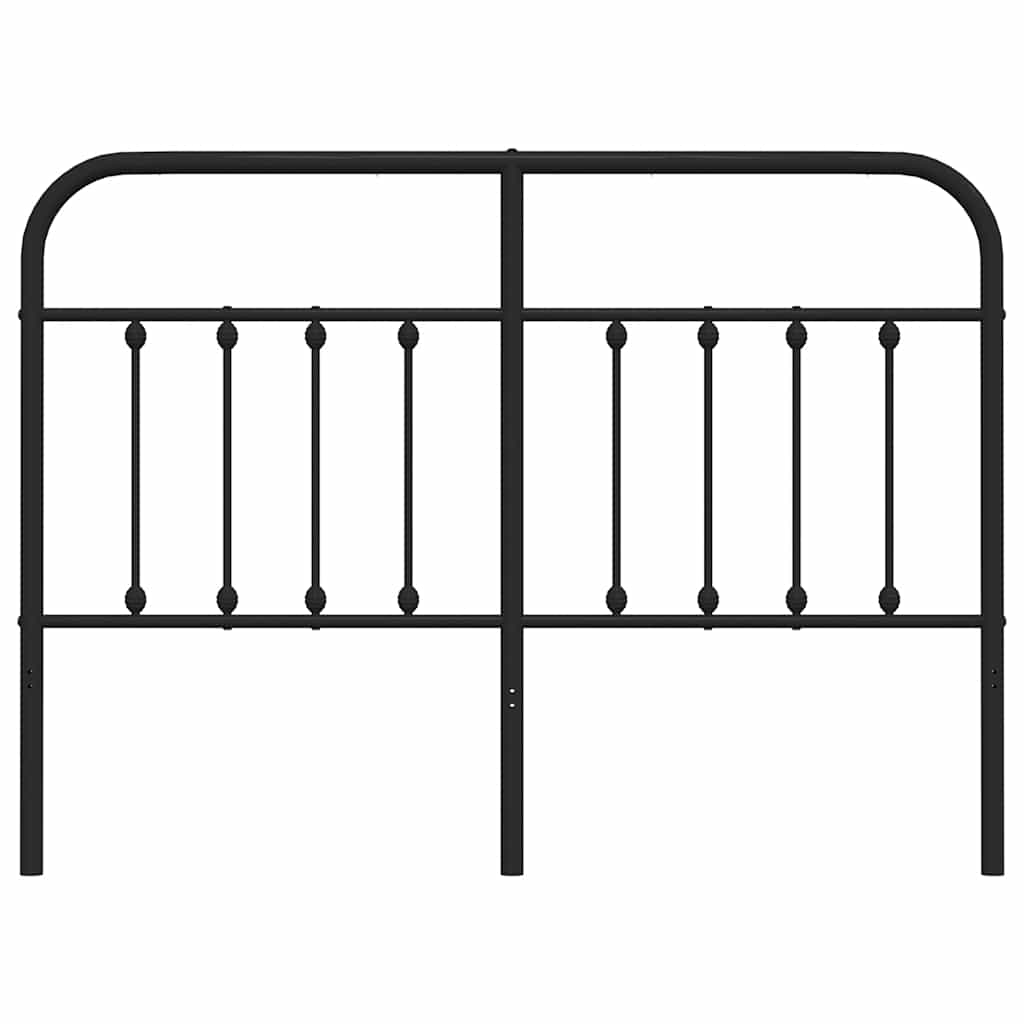 Metal Headboard Black 135 cm