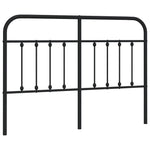 Metal Headboard Black 150 cm