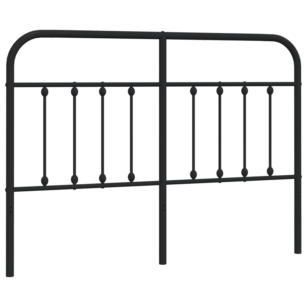Metal Headboard Black 150 cm