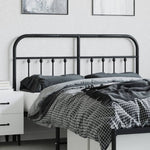 Metal Headboard Black 150 cm