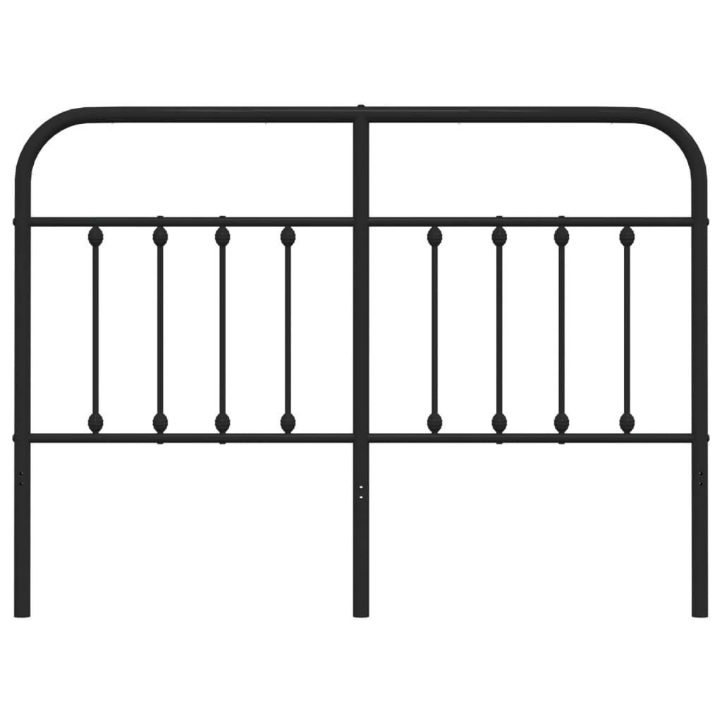 Metal Headboard Black 150 cm