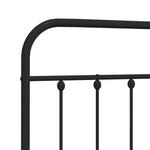 Metal Headboard Black 150 cm