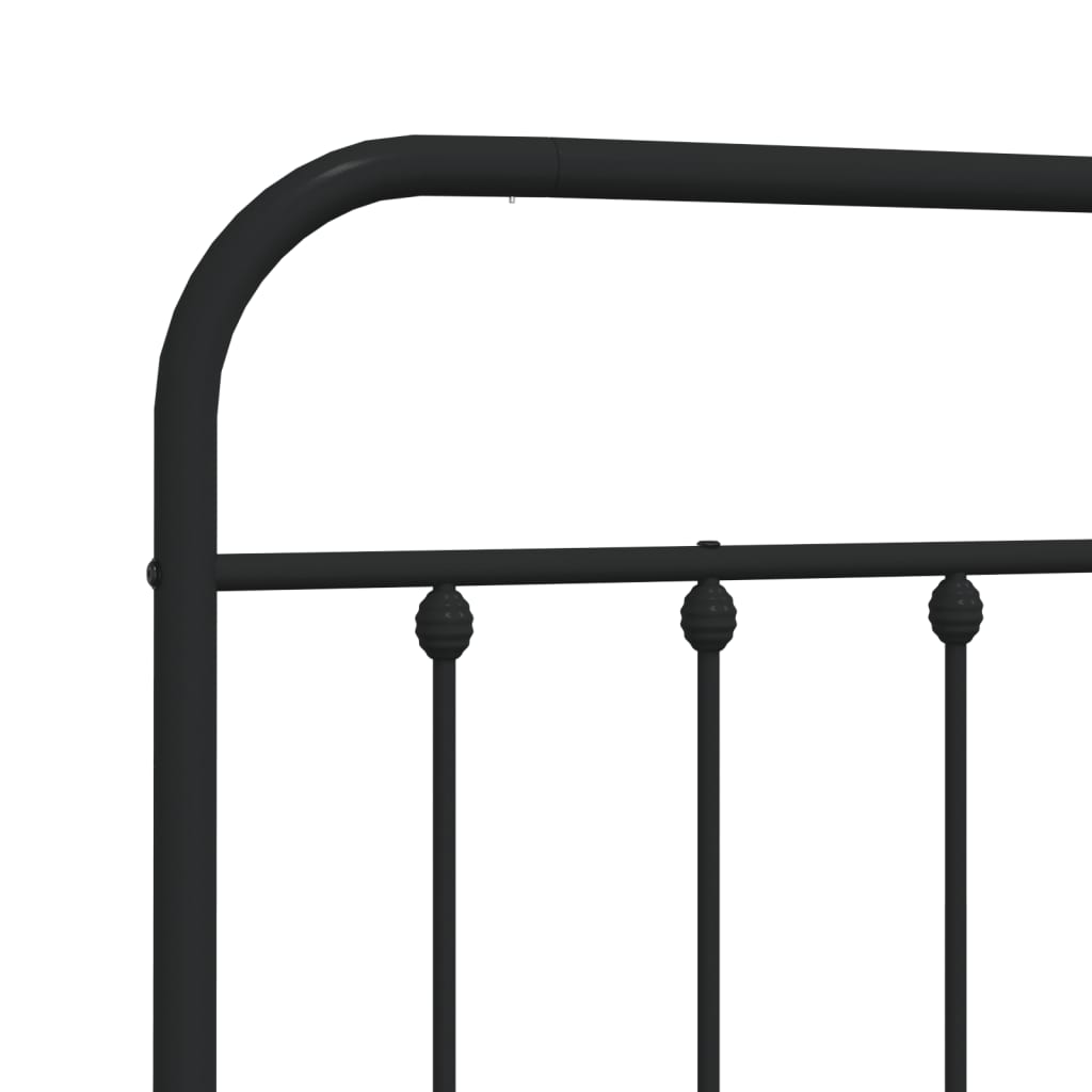 Metal Headboard Black 150 cm