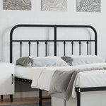 Metal Headboard Black 150 cm